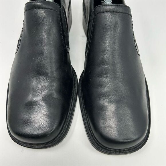 Aerosoles Women's Classic Black Leather Slip-On Heeled Loafers Size 10 Wide - Picture 6 of 14